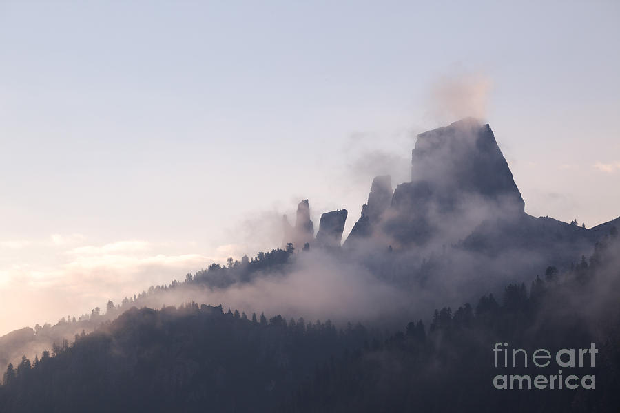 Cinque Torri peaks at sunrise Photograph by Matteo Colombo