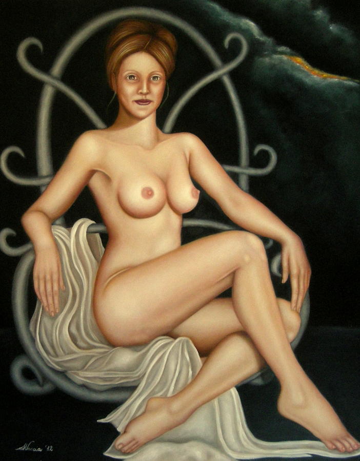 Nude Painting - Circe by Alessandra Veccia Nude Painting - Circe by Alessandra Veccia