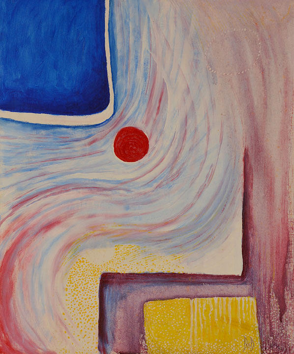 Abstract Painting - Circle and Corner by David Douthat Abstract Painting - Circle and Corner by David Douthat