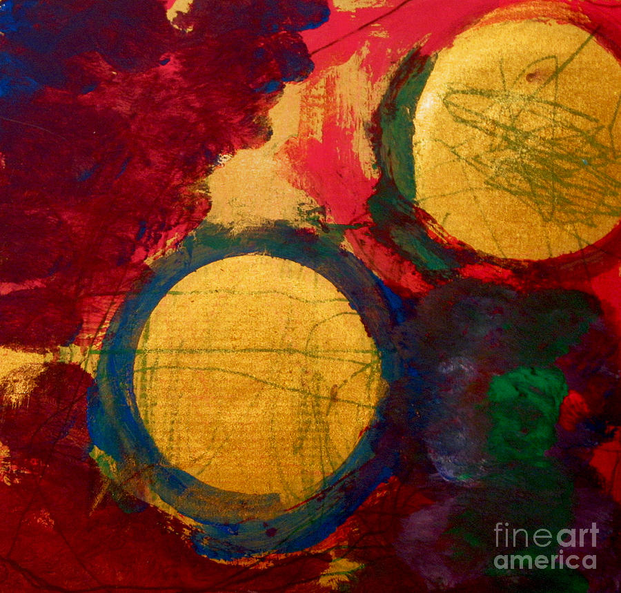Abstract Painting - Circle Art 27 by Little Wonders Of Wonderland
