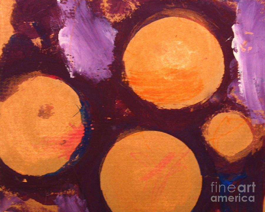 Abstract Painting - Circle Art 77 by Little Wonders Of Wonderland