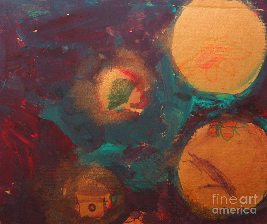 Abstract Painting - Circle Art 90 by Little Wonders Of Wonderland