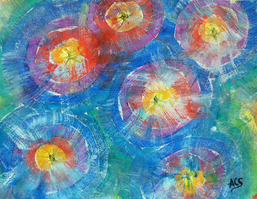 Circle Burst Painting by Amelie Simmons