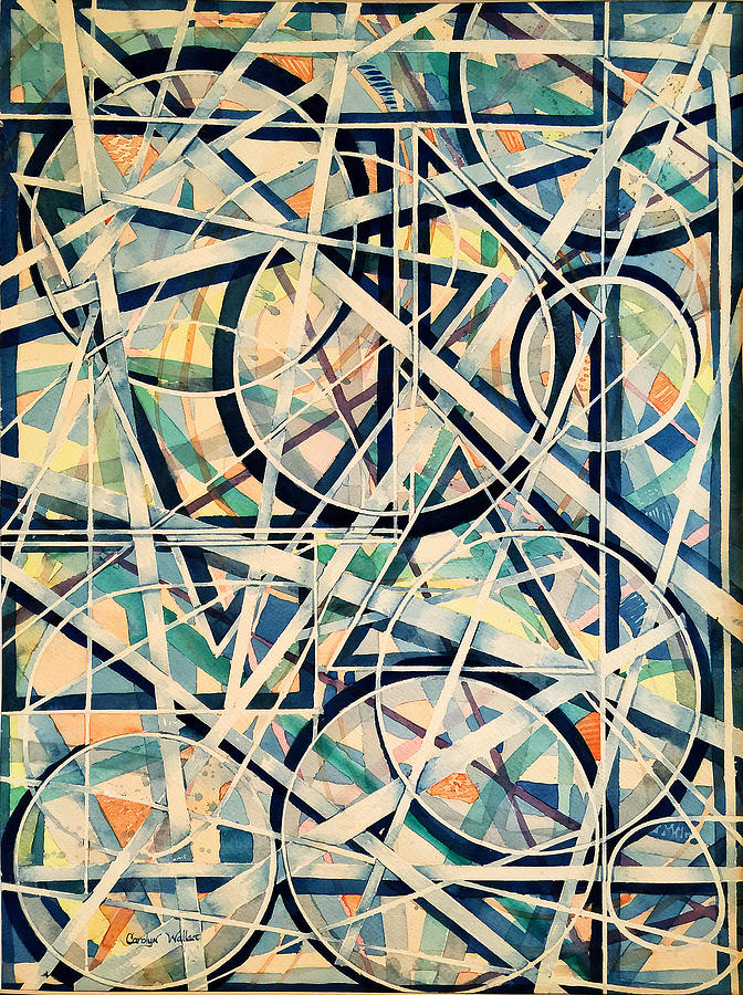 Circle Game Painting by Carolyn Coffey Wallace