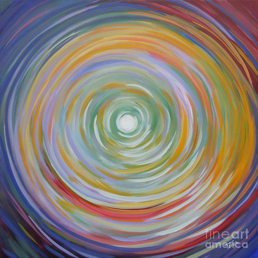 Abstract Painting - Circle In A Square by Tonya Henderson