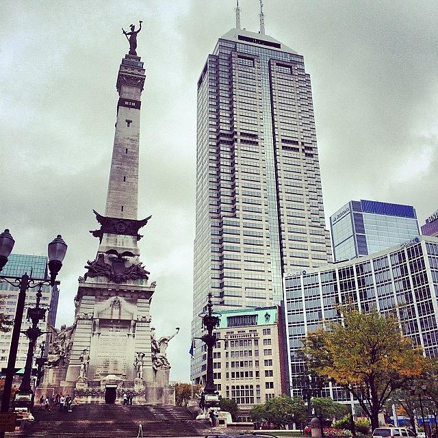 Indianapolis Photograph - Circle Monument In Downtown by Marqise Allen