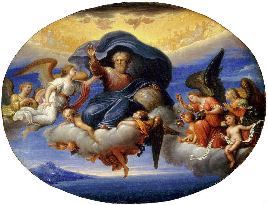 Circle Of Pierre Mignard I, God The Father Painting By Litz Collection ...