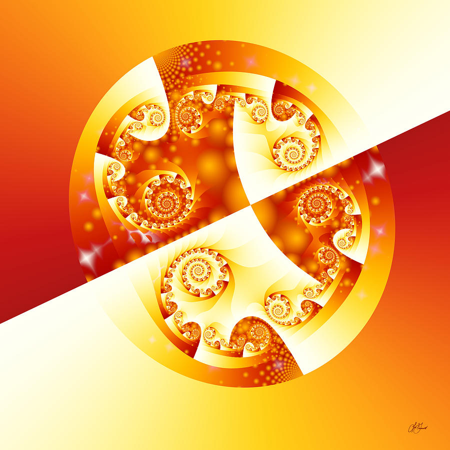 Circle of Sun and Soul - Two Digital Art by Lori Grimmett