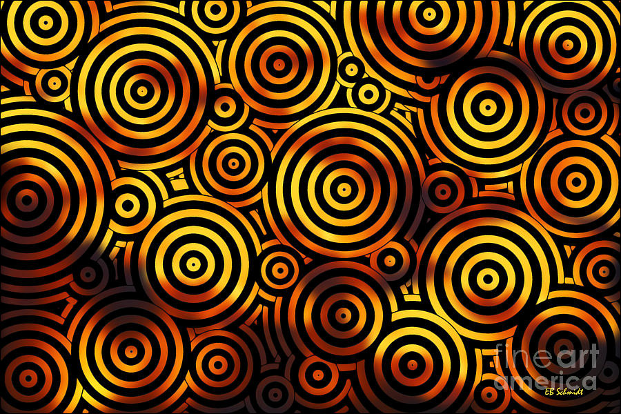 Circles - Fire Digital Art by E B Schmidt