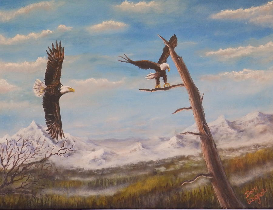 Circling Eagle Painting by Dan Wagner