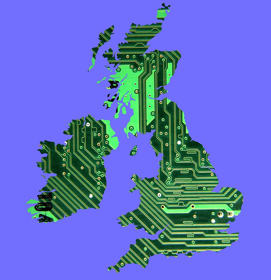Circuit Board British Isles Photograph by Victor De Schwanberg/science Photo Library
