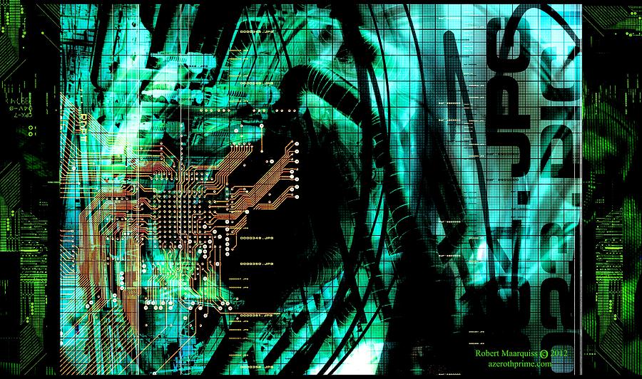 Circuit Board Digital Art - Circuit Board by Robert Marquiss Circuit Board Digital Art - Circuit Board by Robert Marquiss