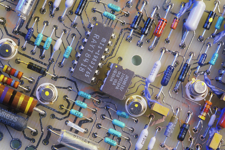 Device Photograph - Circuit Board by Ton Kinsbergen/science Photo Library