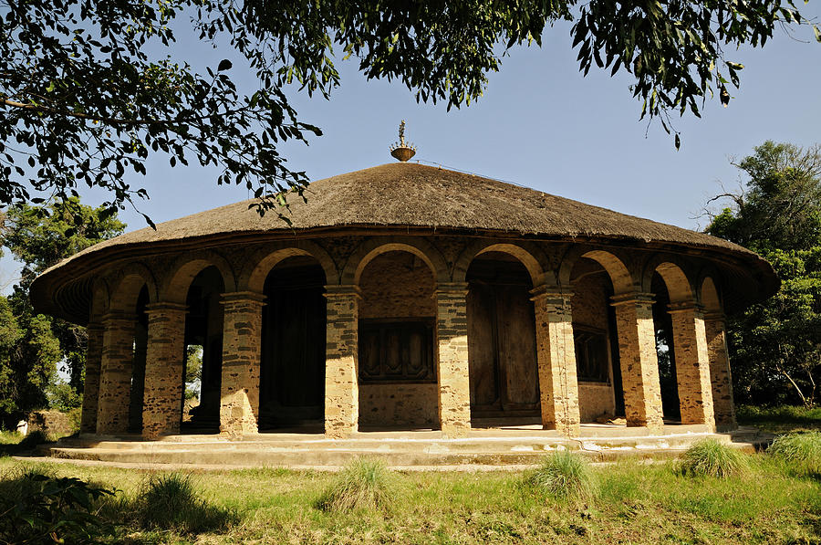 Circular church of Narga Selassie located on Dek Island, Lake Tana, Ethiopia Photograph by © Pascal Boegli