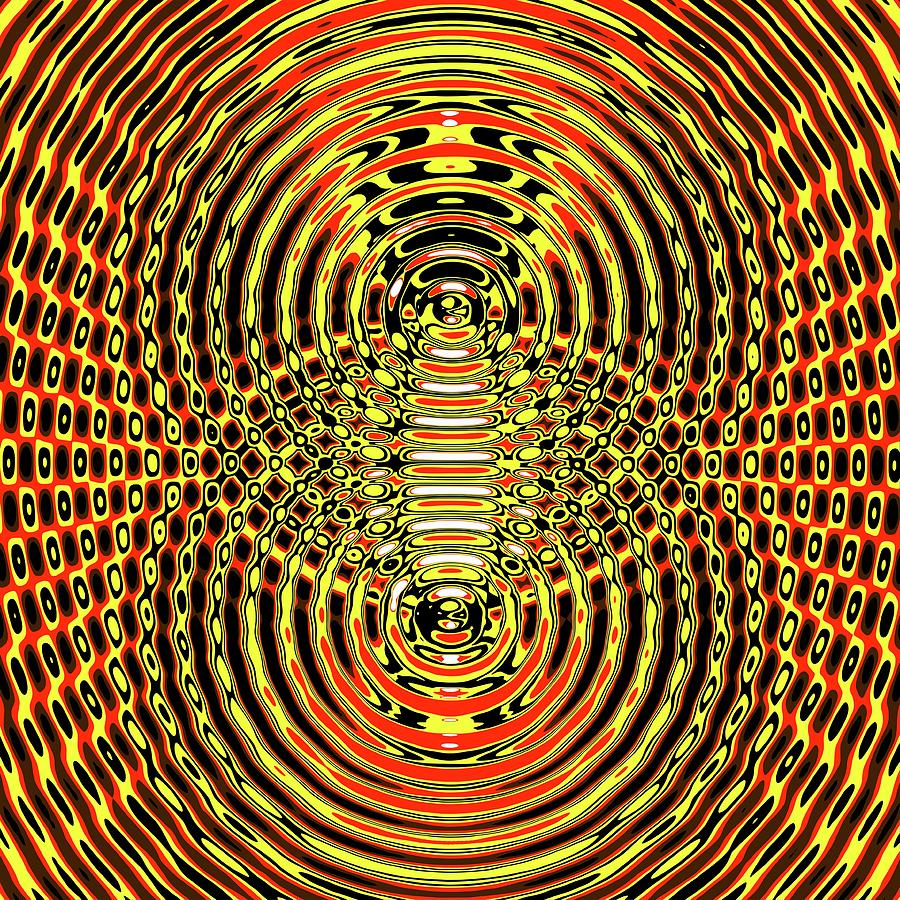 Pattern Photograph - Circular Wave Interference by Russell Kightley