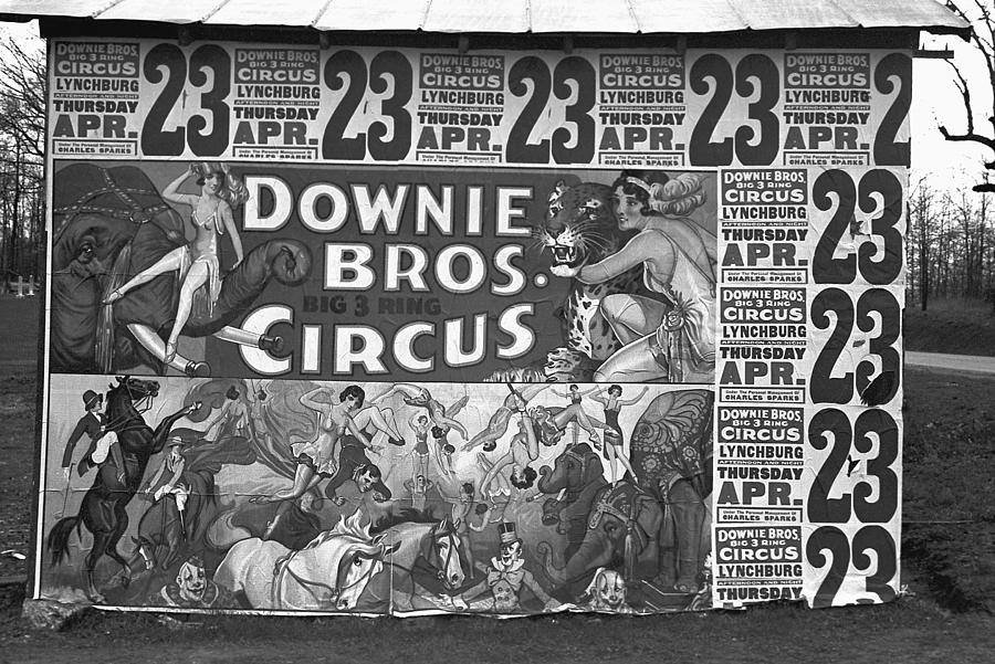 Circus Advertisement, 1936 Photograph by Granger