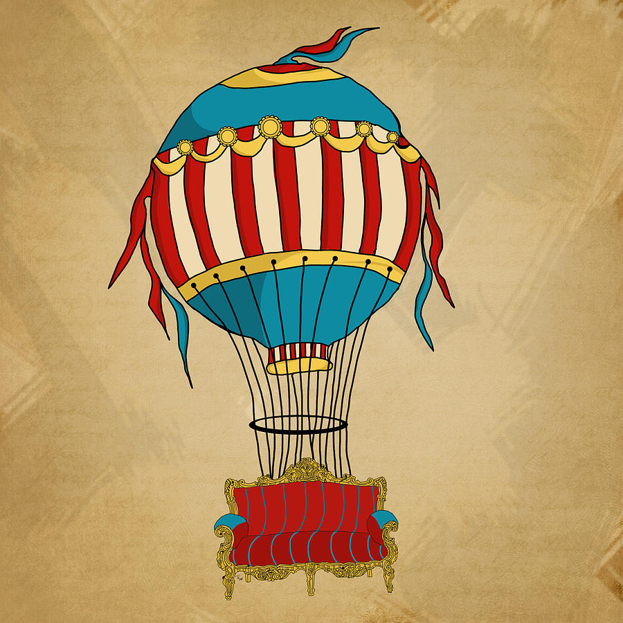 Flag Digital Art - Circus Ballon by JRyan Artist