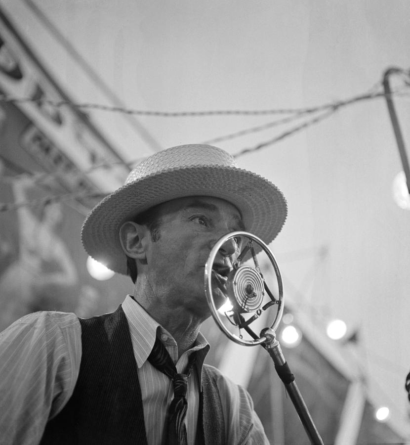 Circus Barker, 1942 Photograph by Granger