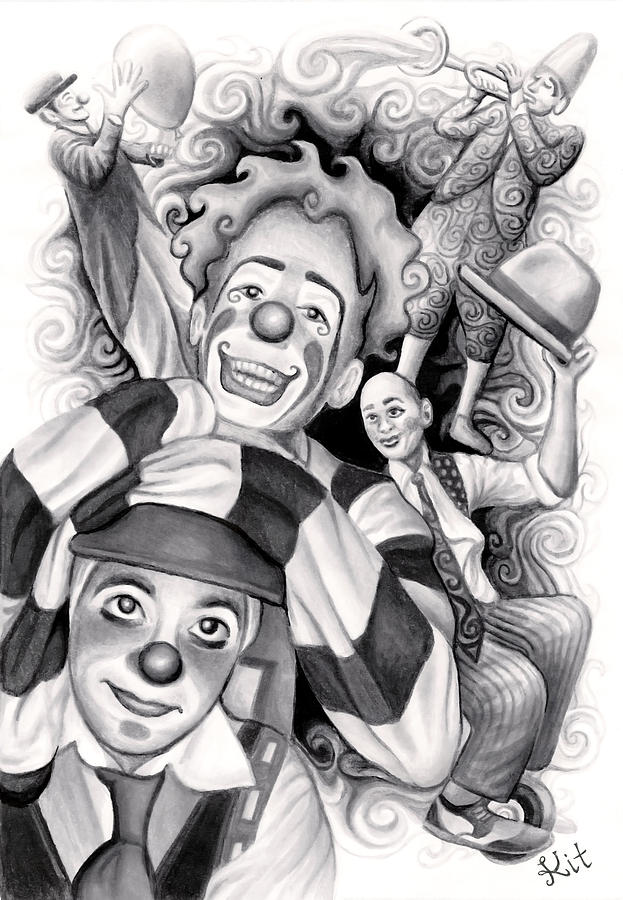 Circus Clowns Drawing by Kit Clock Fine Art America