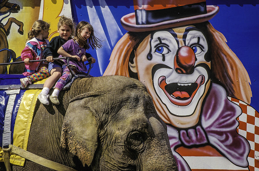 Circus elephant ride. Photograph by Brian R Tolbert - Fine Art America