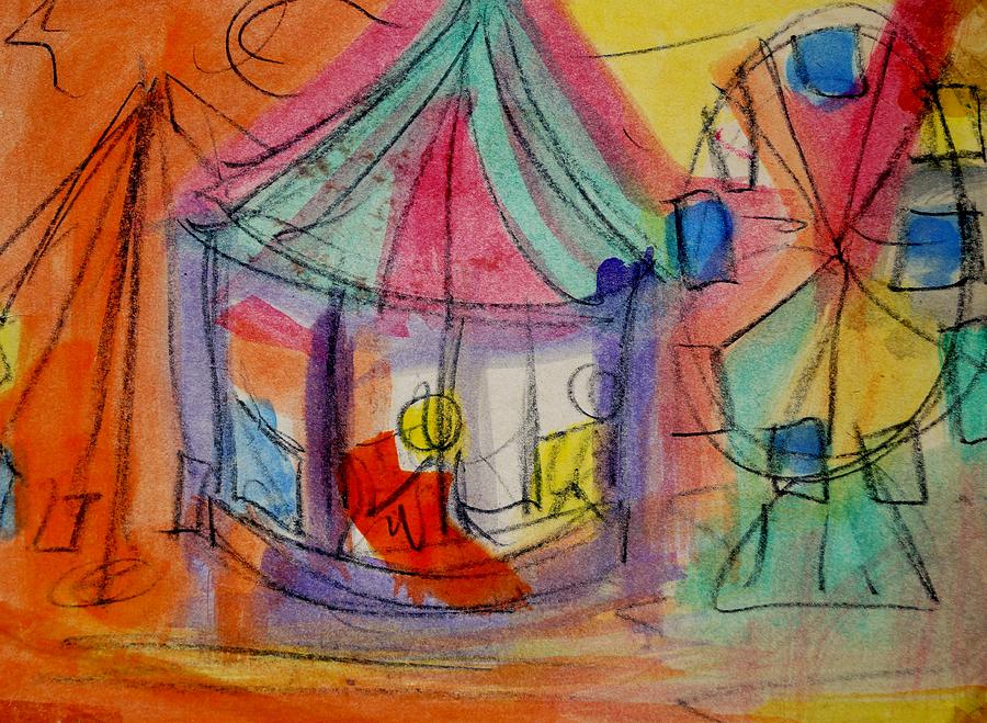 Circus Drawing by Erika Jean Chamberlin