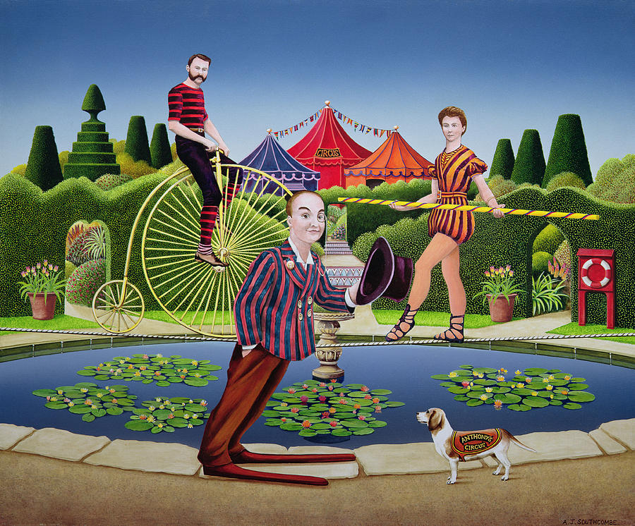 Circus Performers Painting by Anthony Southcombe
