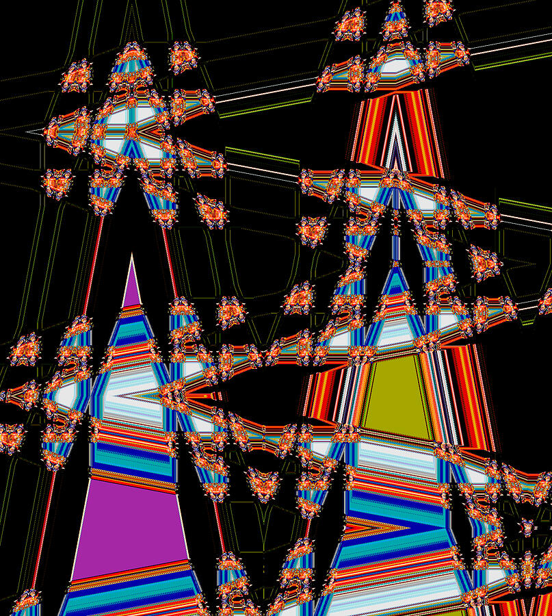 Abstract Photograph - Circus Time Double Triangles by Marian Bell