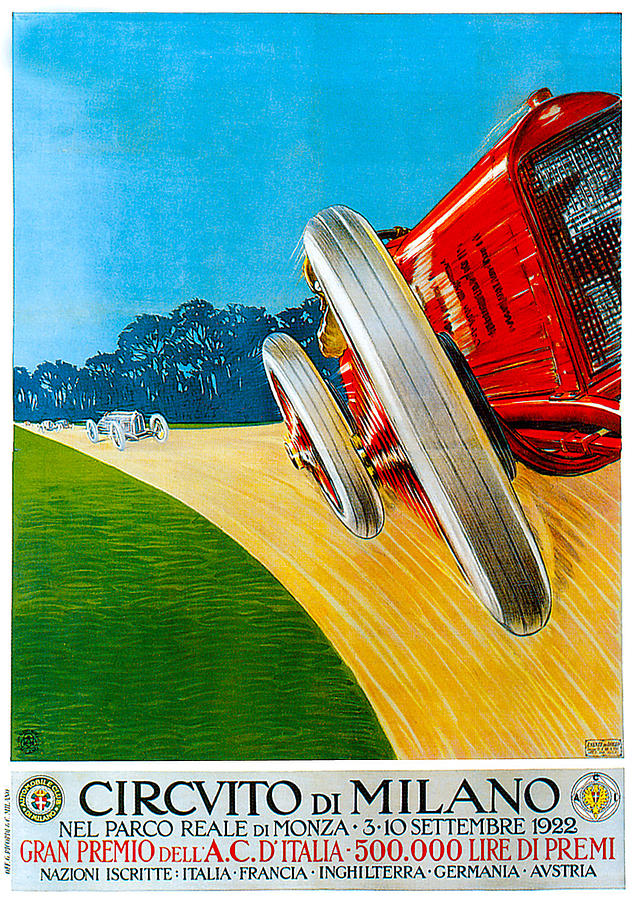 Circvito Di Milano Photograph by Vintage Automobile Ads and Posters