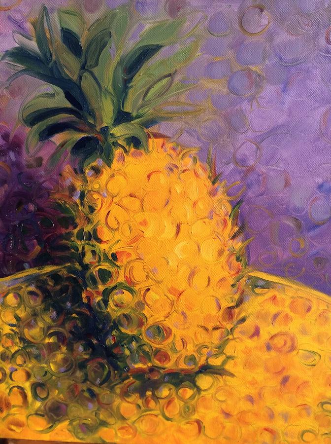 Cirdling Yellow Painting by Karen Carmean