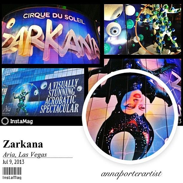 Typography Photograph - Cirque Du Soleil - Zarkana At The Aria by Anna Porter
