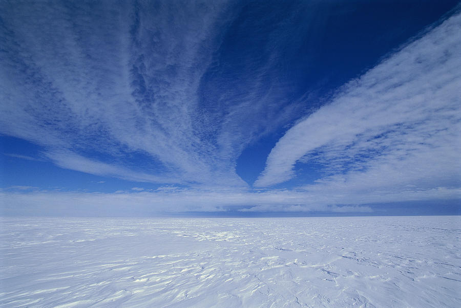 Cirrus Clouds And Ice Antarctica Photograph by Grant  Dixon