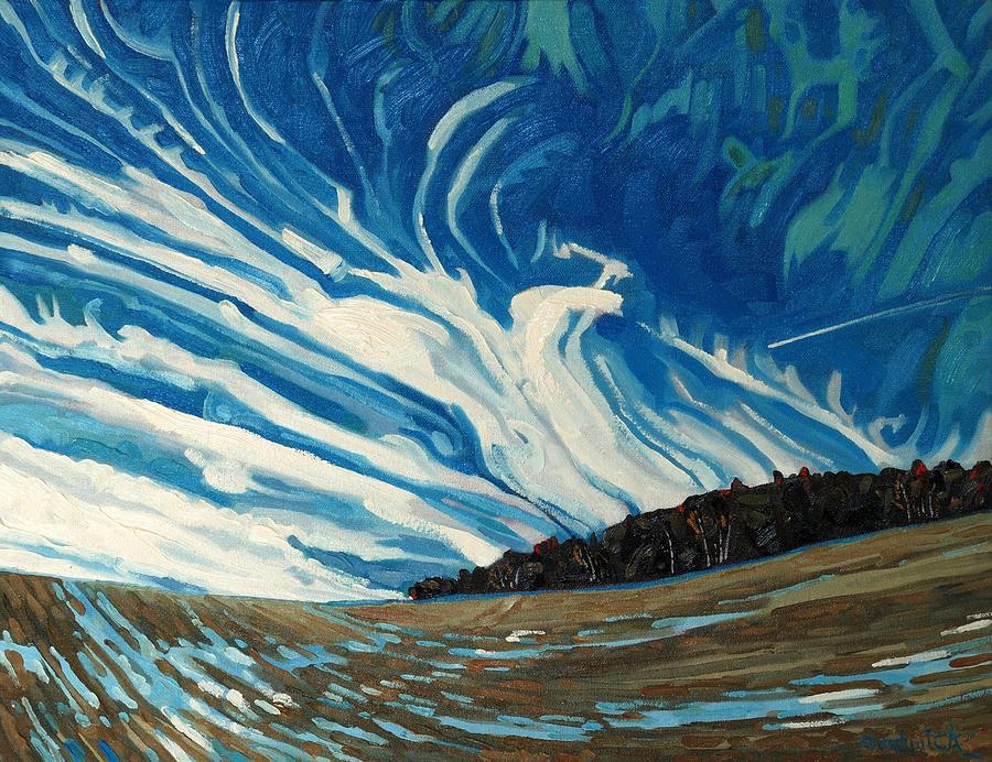 Cirrus Fingers Painting by Phil Chadwick