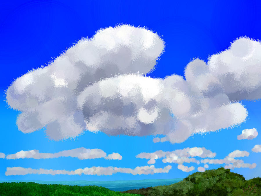 Cumulus Impressionism Painting by Bruce Nutting