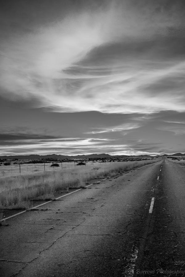 Cirrus Over an Old Highway Photograph by Aaron Burrows