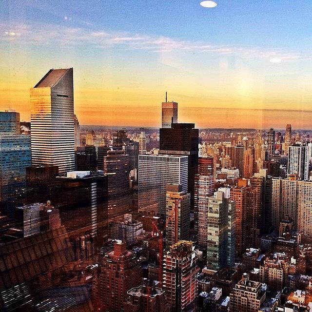 Sunset Photograph - #citigroup #bloomberg #nyc #iloveny by Mike Heslin