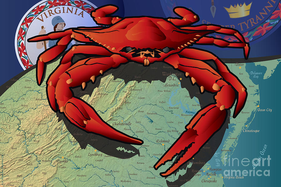 Citizen Crab of Virginia Digital Art by Joe Barsin