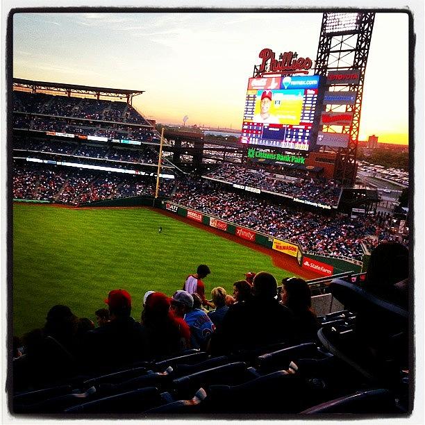 Sunset Photograph - Citizens Bank Park For The #phillies by Philip Grant