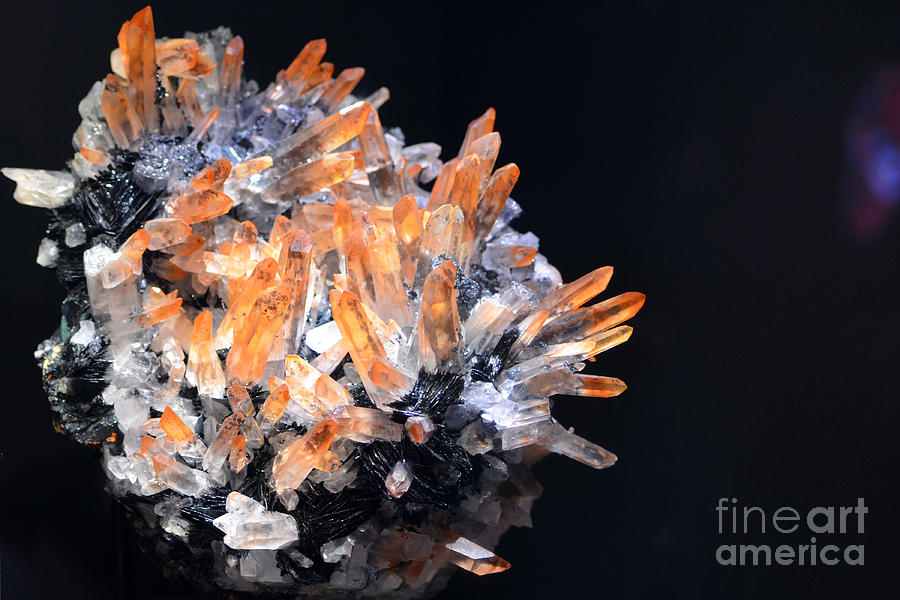 Citrine Quartz Crystals in a Hematite Matrix Photograph by Shawn OBrien