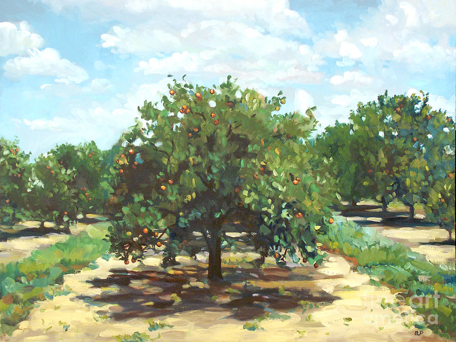 Citrus Grove Overlooking Lake Moody Painting by Blair Updike