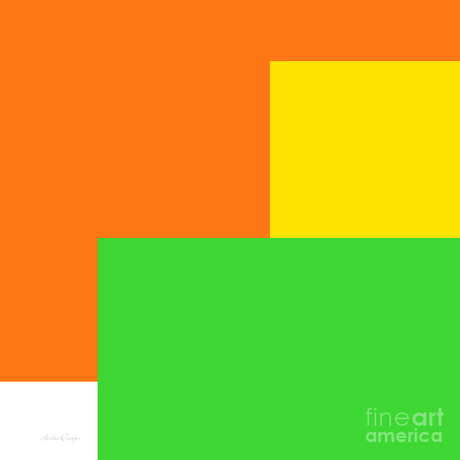 Citrus Punch Bold Square Digital Art by Andee Design