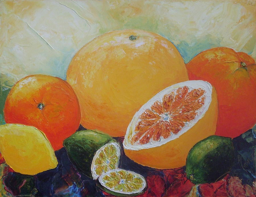 Citrus Splash Painting by Paris Wyatt Llanso