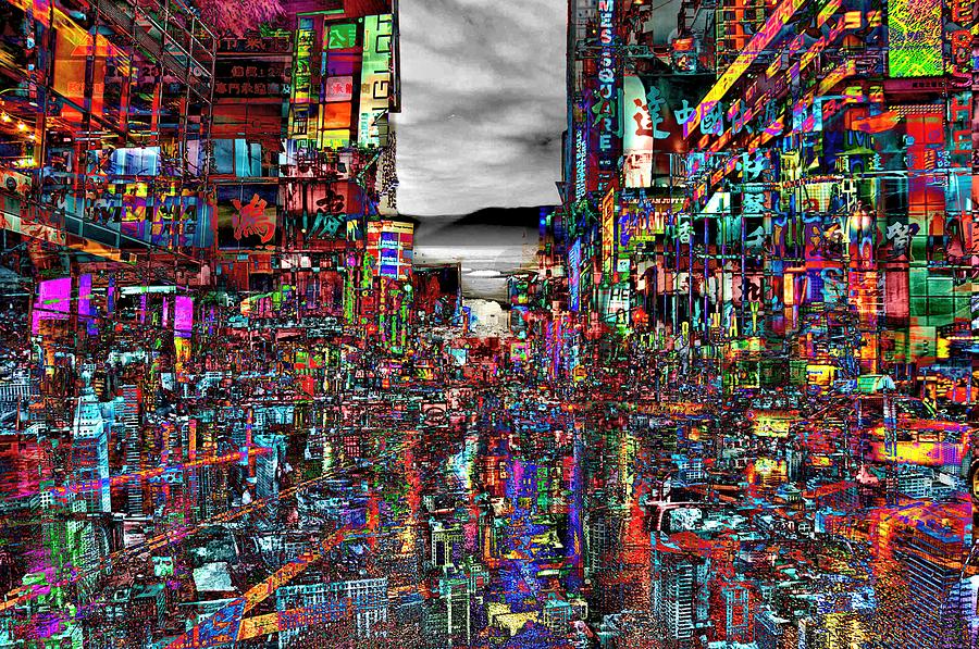 City Art Abstention  Digital Art by Mary Clanahan
