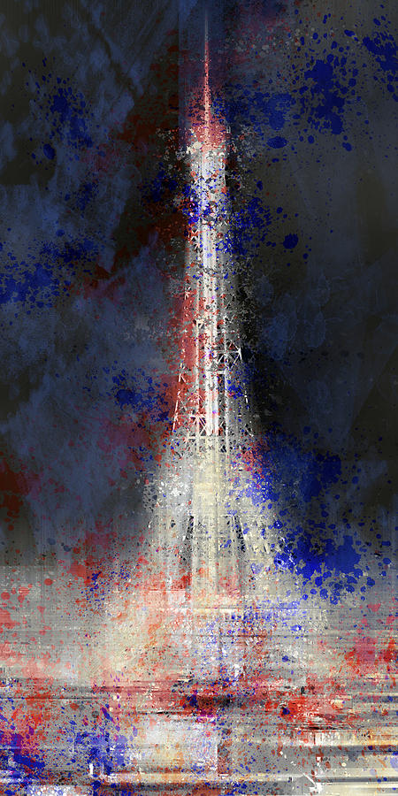 City-Art PARIS Eiffel Tower in National Colours Photograph by Melanie Viola