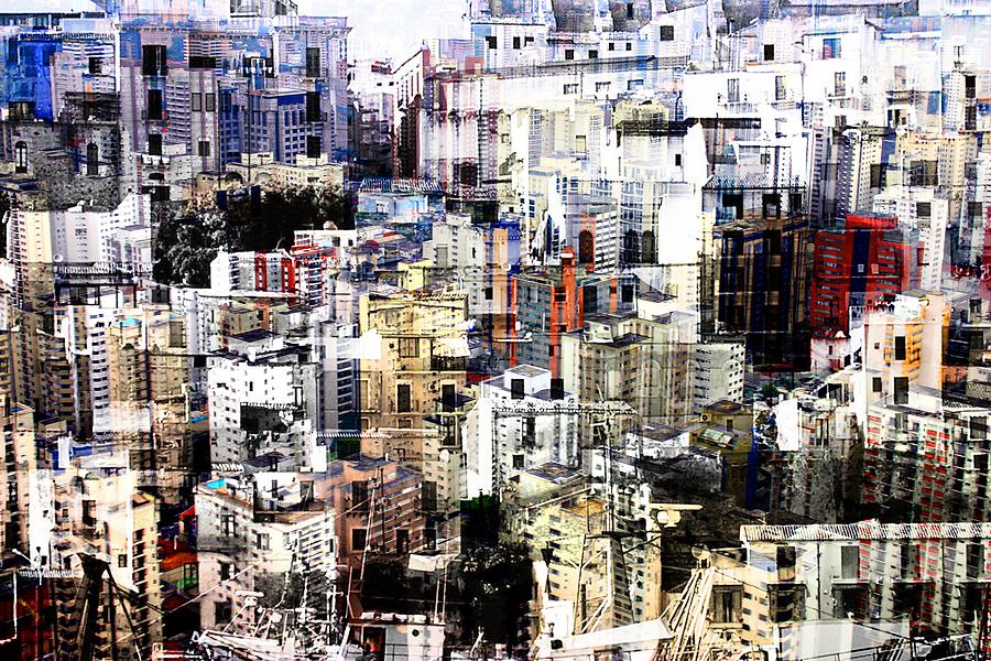 City Digital Art - City Art Scenario  by Mary Clanahan