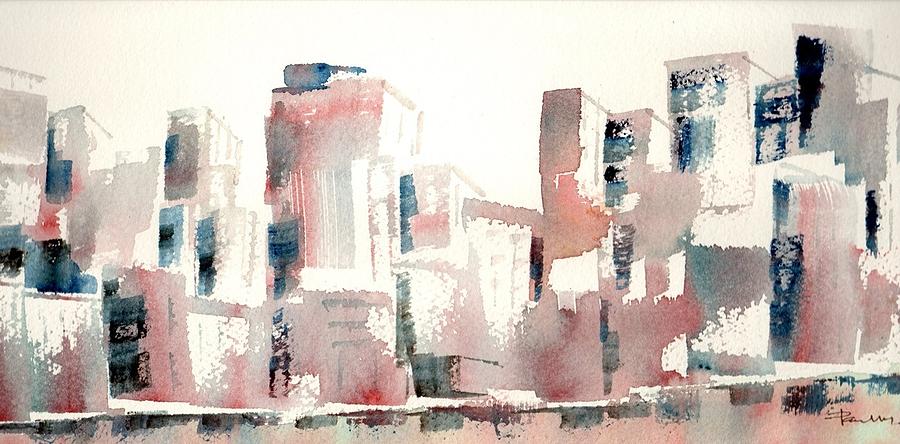 Architecture Painting - City Blocks by Paul K Taylor