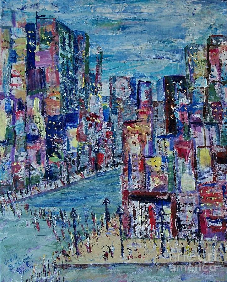 City by Day - SOLD Painting by Judith Espinoza