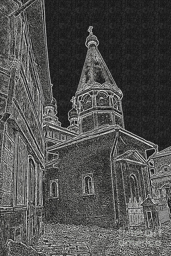 Moscow Photograph - City Church at night by Lali Kacharava