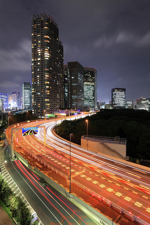 City Expressway Night Photograph by Krzysztof Baranowski