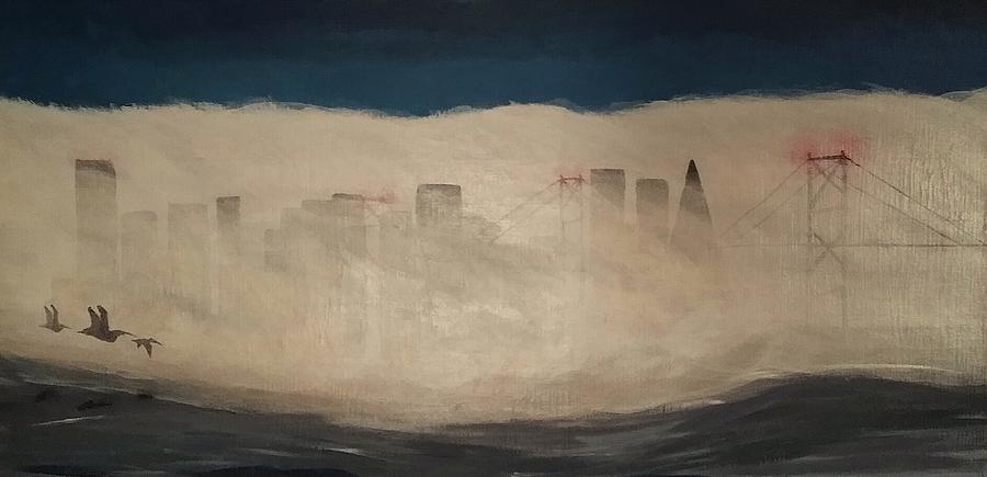 City Fog Painting by James Adger
