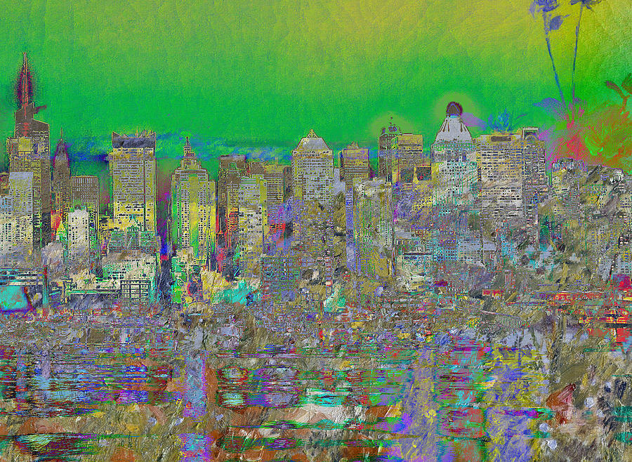 City Garden in Green Digital Art by Mary Clanahan - Fine Art America